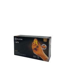 MERCATOR powergrip рукавички нітрилові оглядові неприпудрені, нестерильні XL (orange)